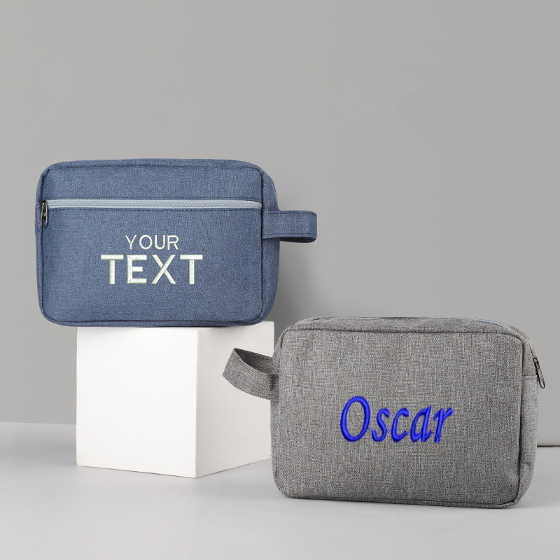 Mens Grooming Kit Case - Tas Cuci Pria Nama Bordir Sesuai