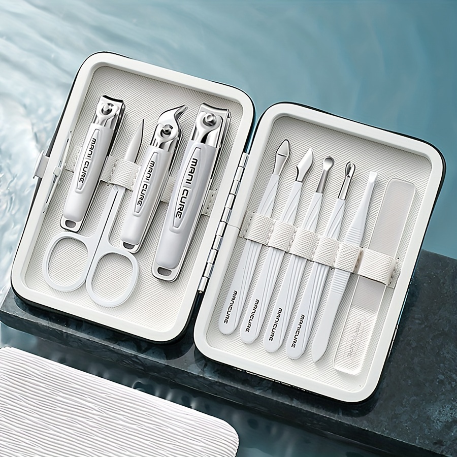 Mens Grooming Kit Case - 10 buah Perlengkapan Perawatan Kuku Profesional