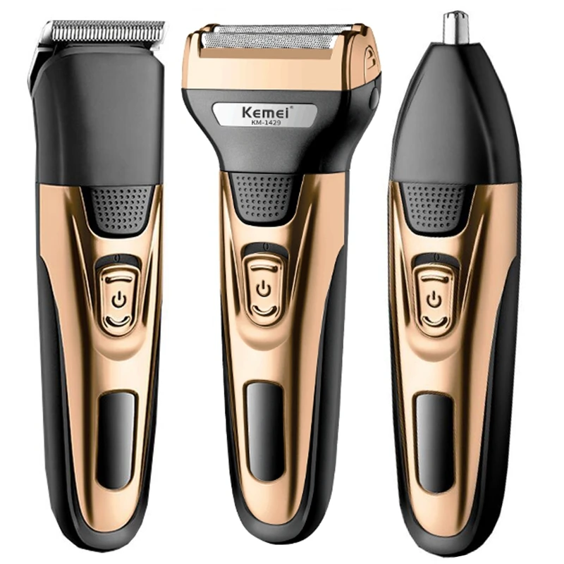 Men'S Grooming Hair And Body Wash - KEMEI 3IN1 GROOMING KIT ALAT CUKUR