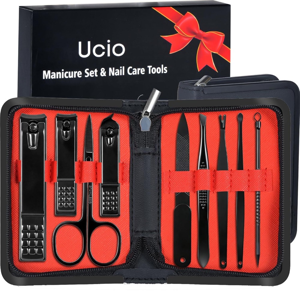 Mens Grooming Kit Case - Perlengkapan Manikur Pedikur Profesional untuk Pria