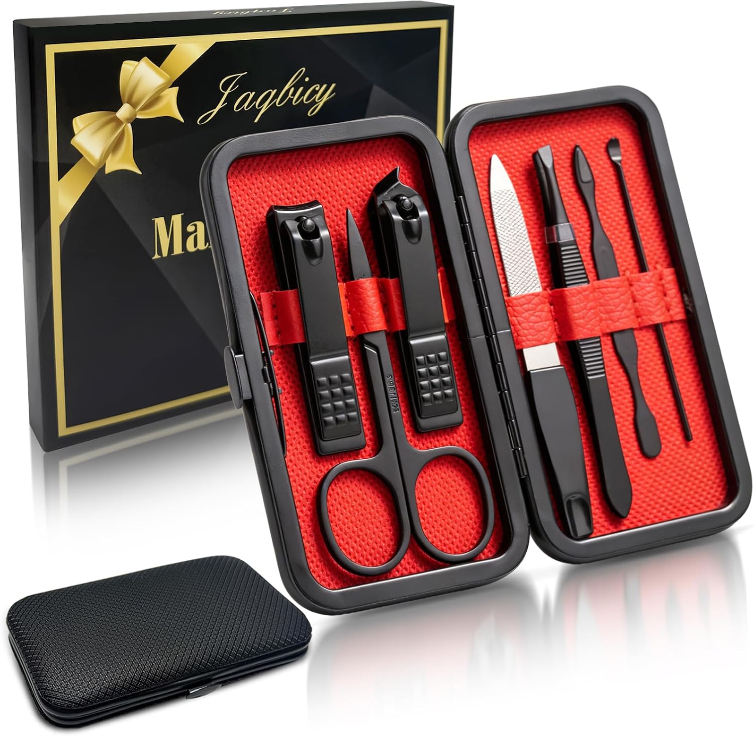 Mens Grooming Kit Case - Hadiah untuk Ayah Pria, Set Manikur