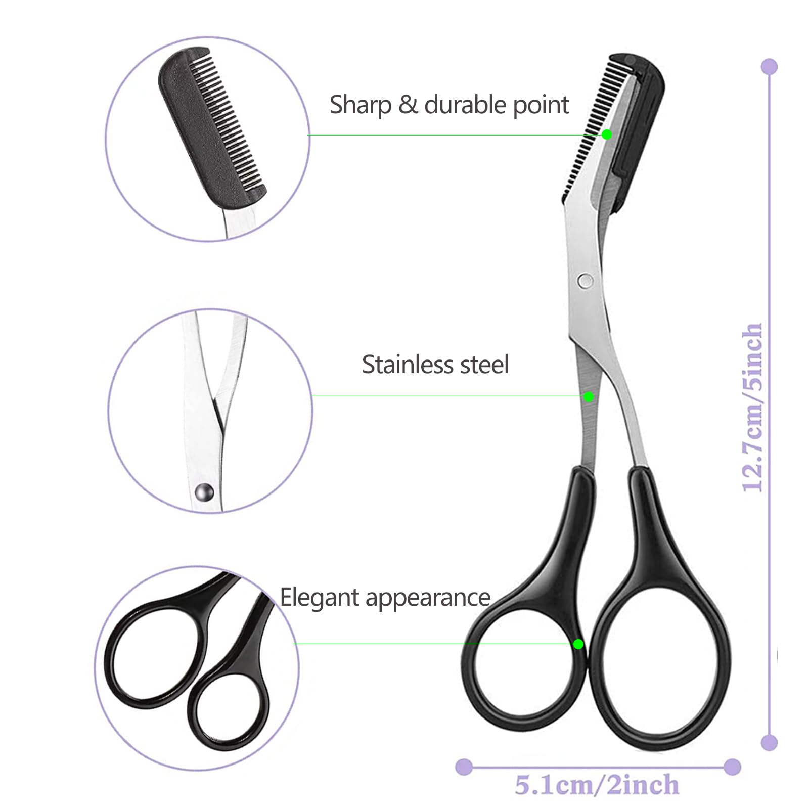Men'S Grooming Facial - Gunting Alis dengan Sisir Gunting Perawatan