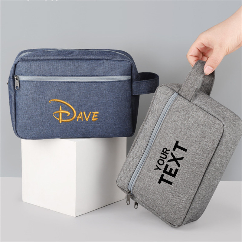 Tas Cuci Pria Nama Bordir Sesu - Mens Grooming Kit Case ulasan dan harga
