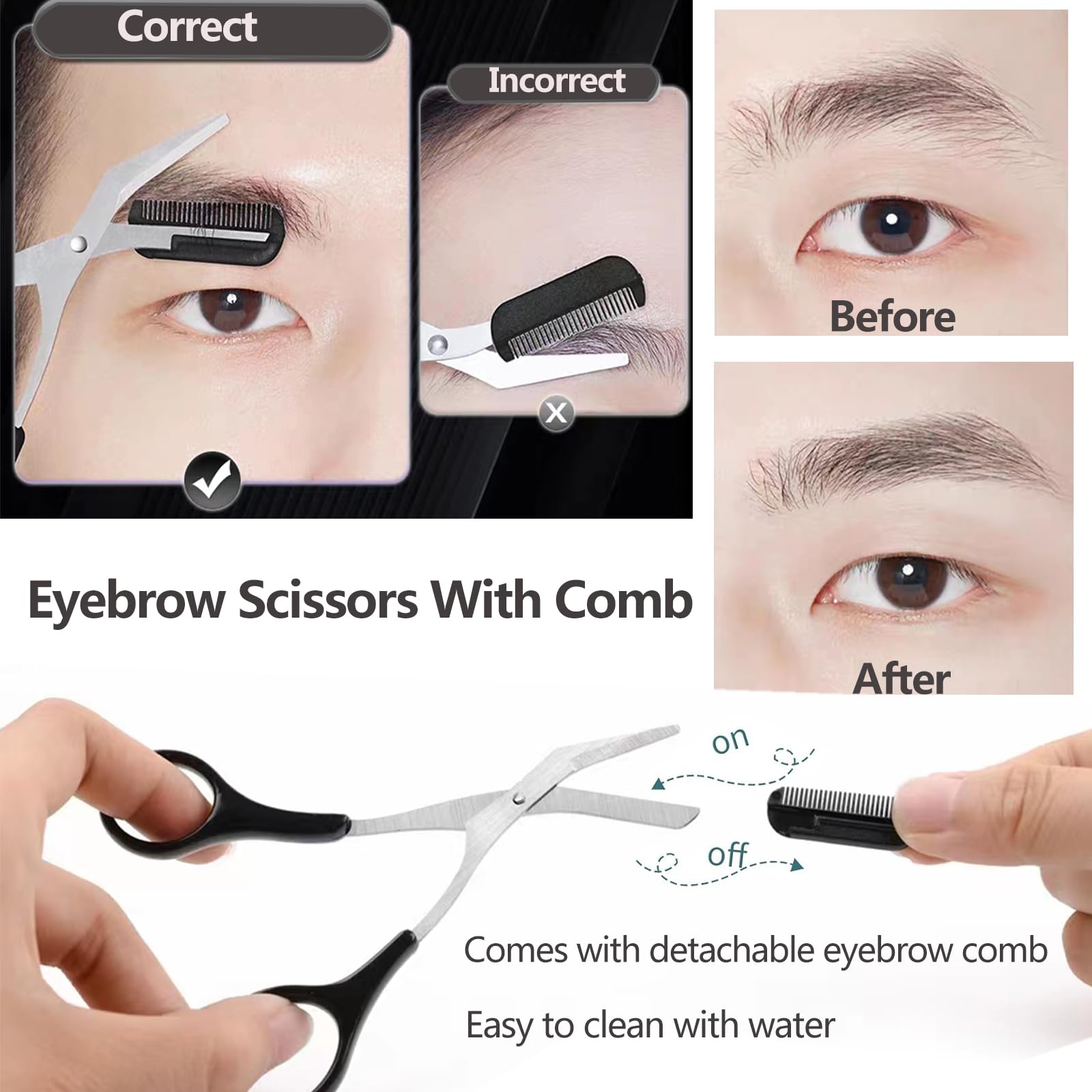 Gunting Alis dengan Sisir Gunt - Men'S Grooming Facial ulasan dan harga