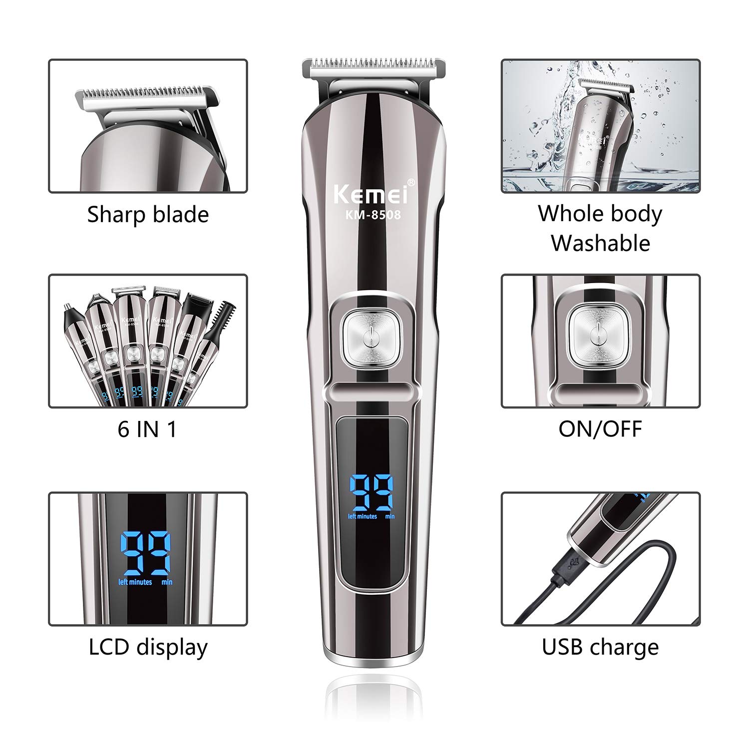 Kemei alat cukur rambut semua  - Men'S Grooming Hair And Body Wash ulasan dan harga